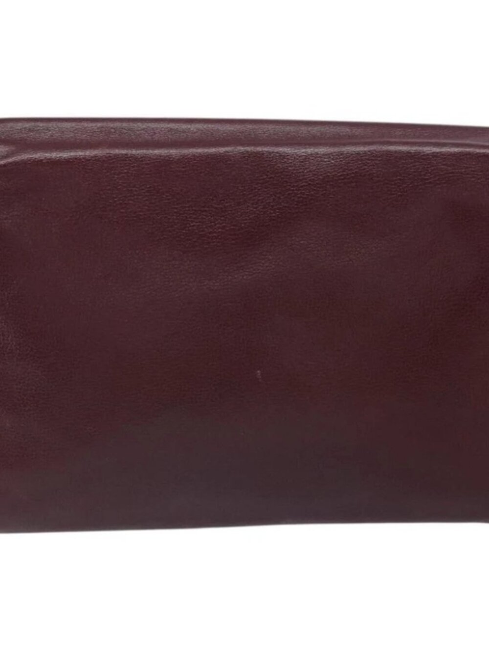 Christian Dior Shoulder Bag Leather Bordeaux Gold Auth - Picture 2 of 14